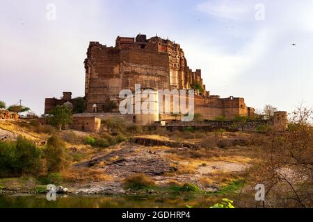 Mehrangarh Mehran Fort In Jodhpur, Rajasthan Stock Photo