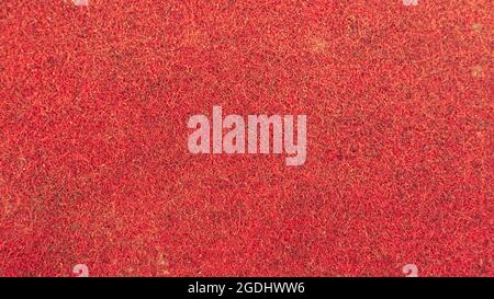 Close-up photo of red soft rug Stock Photo