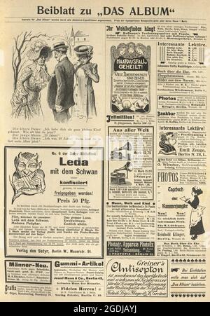 Old vintage Newspaper adverts, German, 1900s Stock Photo - Alamy