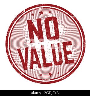 No value grunge rubber stamp on white background, vector illustration Stock Vector