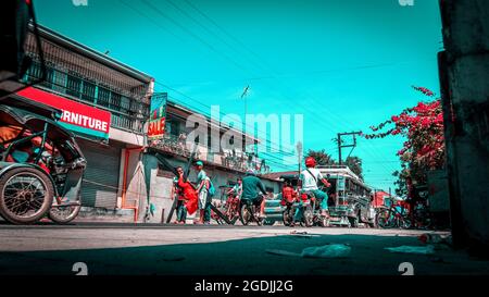 BATAAN, PHILIPPINES - Apr 07, 2017: A street during the holy week in the Philippines Stock Photo