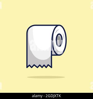 toilet tissue modern style illustration vector image, toilet tissue isolated design Stock Vector