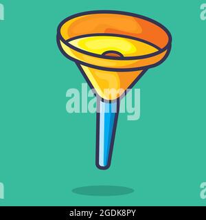 funnel object isolated cartoon vector illustration in flat style Stock Vector