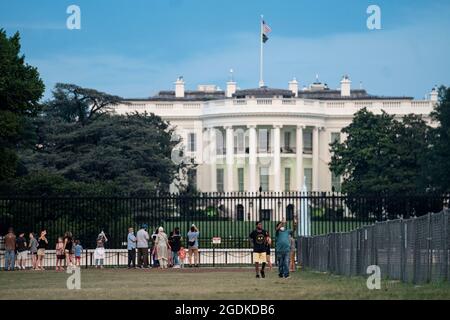 New York, USA. 26th July, 2021. Tourists are seen near the White House in Washington, DC, the United States, July 26, 2021. Credit: Liu Jie/Xinhua/Alamy Live News Stock Photo