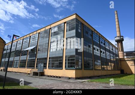 World cultural heritage Bauhaus architecture, Fagus shoe last factory, one of the first buildings by Walter Gropius Stock Photo