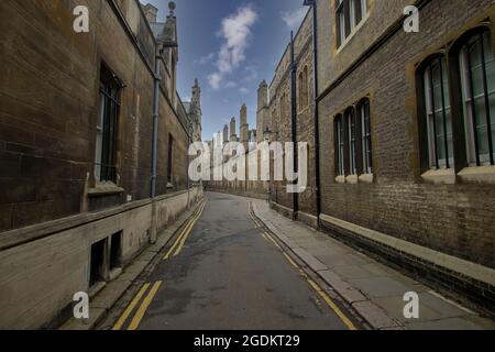 Trinity Lane in the heart of the city of Cambridge, UK Stock Photo