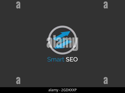 Smart SEO logo design template Stock Vector