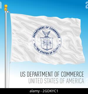 US Department of Commerce official flag, United States of America, vector illustration Stock Vector