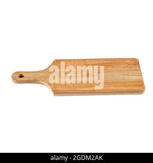 Isolated wooden cutting board on white background Stock Photo