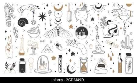 Magical hands boho occult magic hand witch Vector Image