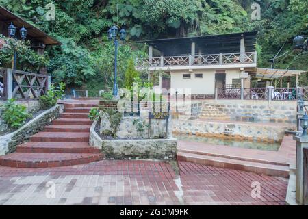 FUENTES GEORGINAS, GUATEMALA - MARCH 21, 2016: View of a thermal pool Funtes Georginas. Stock Photo