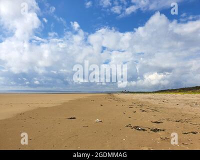 Cefn Sands beach at Pembrey Country Park in Carmarthenshire South Wales UK, which is a popular Welsh tourist travel resort and coastline landmark, sto Stock Photo