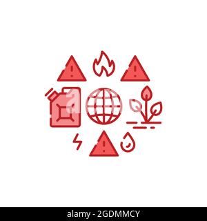 Lack natural resources black glyph icon. Overconsumption. Environmental problems. Sign for web page, app. UI UX GUI design element. Stock Vector