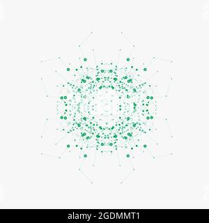 Abstract bright simple technology vector background. Connection structure Stock Vector