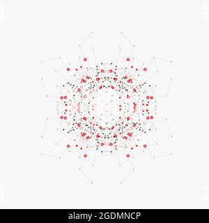 Abstract bright simple technology vector background. Connection structure Stock Vector