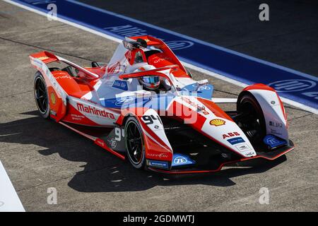 Berlin, Germany . 14th Aug, 2021. 94 Lynn Alexandre (gbr), Mahindra Racing, Mahinda M7Electro, action during the 2021 Berlin ePrix, 8th meeting of the 2020-21 Formula E World Championship, on the Tempelhof Airport Street Circuit from August 14 to 15, in Berlin, Germany - Photo Xavi Bonilla / DPPI Credit: Independent Photo Agency/Alamy Live News Stock Photo