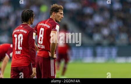 Leroy Sane (Muenchen), Leon Goretzka (Muenchen) Borussia Mönchengladbach - FC Bayern München 13.08.2021, Fussball; 1. Bundesliga, Saison 2021/22  Foto Stock Photo