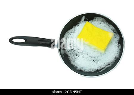 Concept of Dishwashing detergent accessories on kitchen background Stock  Photo - Alamy