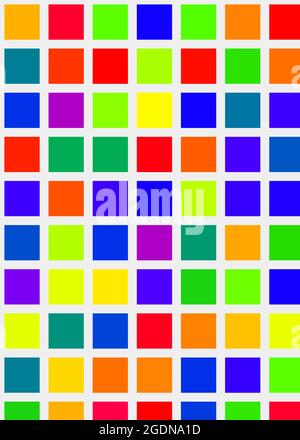 Abstract Geometrical color pixel generative art illustration Stock Vector