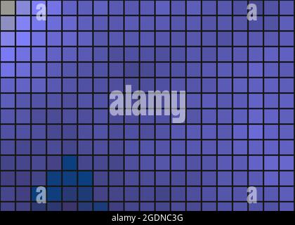 Abstract Geometrical color pixel generative art illustration Stock Vector