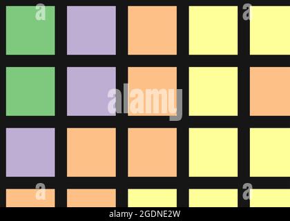 Abstract Geometrical color pixel generative art illustration Stock Vector