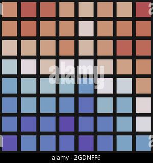 Abstract Geometrical color pixel generative art illustration Stock Vector