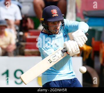 Chelmsford, UK. 14th Aug, 2021. CHELMSFORD ENGLAND - AUGUST 14: Essex's Josh Rymell during Royal London One-Day Cup between Essex Eagles and Yorkshire Vikings at The Cloudfm County Ground on 14th August, 2021 in Chelmsford, England Credit: Action Foto Sport/Alamy Live News Stock Photo