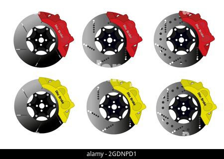 Car disc Brake Vector, simple disc brake, match for your car illustration to provide spare part design. Stock Vector