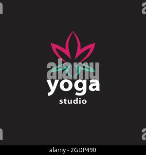yoga abstract logo vector image Stock Vector