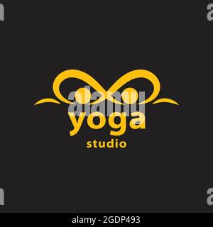 yoga abstract logo vector image Stock Vector