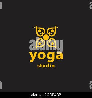 yoga abstract logo vector image Stock Vector