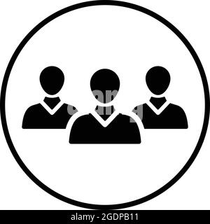 Chat, group, users icon is isolated on white background. Use for graphic and web design or commercial purposes. Vector EPS file. Stock Vector