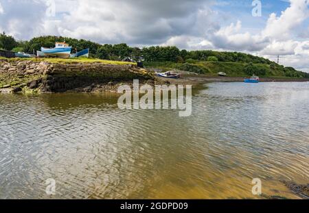 Cambois side of the mouth of the River Wansbeck in Northumberland Stock Photo