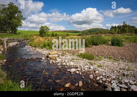 River Alwin near Alwinton in the Northumberland National Park and Cheviot HIlls. Stock Photo