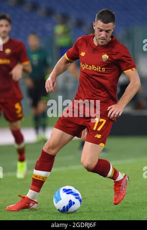 Rome, Lazio. 14th Aug, 2021. Jordan Veretout of AS Roma during the Friendly Match between AS Roma v Raja Club Casablanca at Olimpico stadium in Rome, Italy, August 14, 2021. Credit: Independent Photo Agency/Alamy Live News Stock Photo