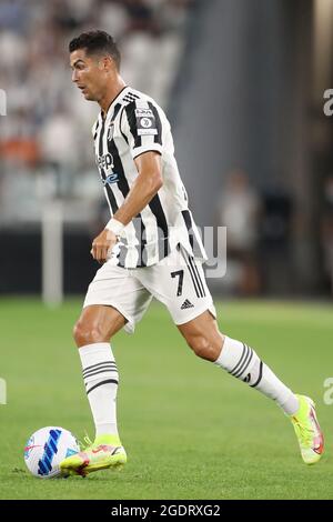 Turin, Italy, 14th August 2021. Cristiano Ronaldo of Juventus during the Pre Season Friendly match at Allianz Stadium, Turin. Picture credit should read: Jonathan Moscrop / Sportimage Stock Photo