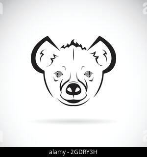 Vector of a hyena(Hyaenidae) head design on white background. Wild Animals. Easy editable layered vector illustration. Stock Vector