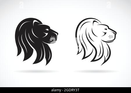 Vector image of an lions head design on white background. Easy editable layered vector illustration. Wild Animals. Stock Vector
