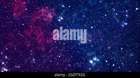 Chaotic space background. Planets, stars and galaxies in outer space showing the beauty of space exploration. Stock Photo