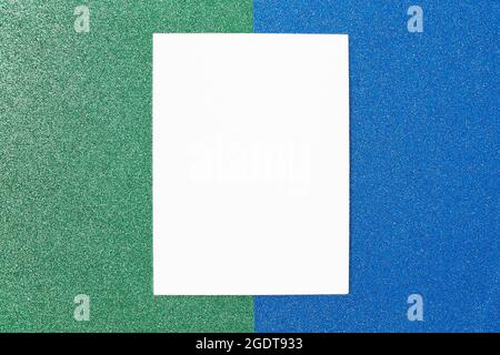 Blue and green geometric abstract background. Template for the designer Stock Photo