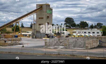 Toowoomba, Queensland Australia - February 14, 2021: A concrete plant in Toowoomba Queensland Australia Stock Photo