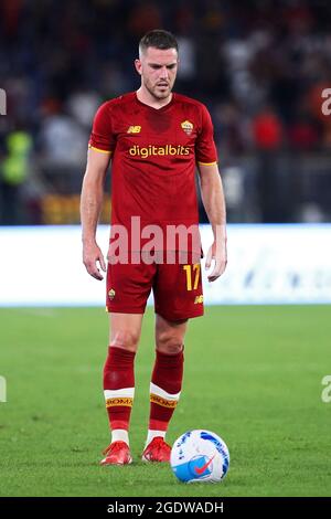 Jordan Veretout of Roma during the Pre-Season Friendly football match between AS Roma and Raja Casablanca on August 14, 2021 at Stadio Olimpico in Rome, Italy - Photo Federico Proietti / DPPI Stock Photo