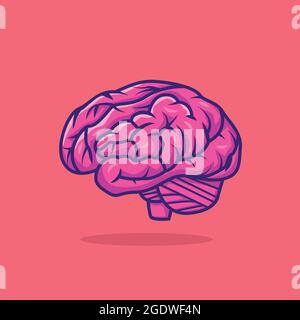 human brain vector stock illustration, human brain isolated design Stock Vector