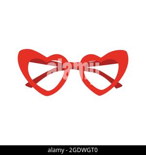 Carnival party masquerade costume glasses sunglasses set isolated on white background. Vector Stock Vector
