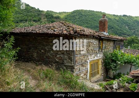 The Uçmakdere village, which is bound to the Şarköy district of Tekirdağ province in turkey. there are lots of old houses in uçmakdere village. Stock Photo