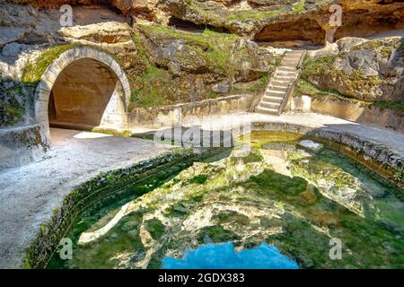 Roman thermal baths in Geoagiu, (Geaoagiu Bai) Hunedoara county, Transylvania, Romania Stock Photo