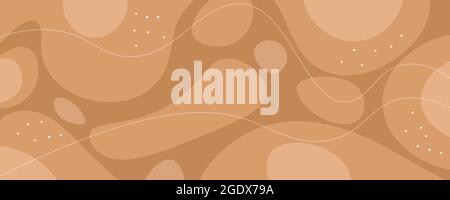 Organic abstract geometric shapes. Modern pattern with curved lines. Minimal doodle background. Stock Vector