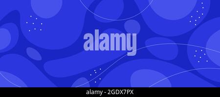 Organic abstract geometric shapes. Modern pattern with curved lines. Minimal doodle background. Stock Vector