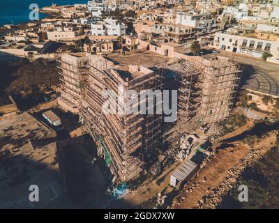 St. Thomas Tower seen in Marsascala, Malta Stock Photo