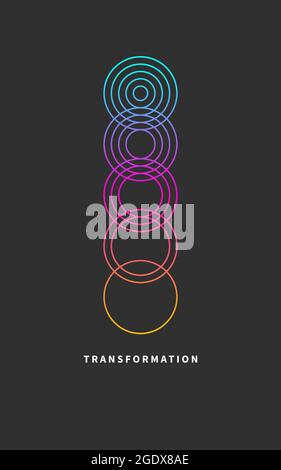 Change icon, transformation, evolution, development, coaching color logo. Vector illustration Stock Vector